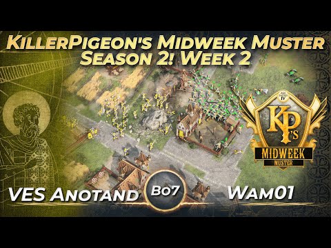 Видео: Финал турнира KillerPigeon's Midweek Muster! 2 неделя! VES Anotand vs Wam01! Bo7! | AoE 4
