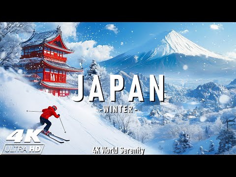 Видео: Зима в Японии4K ❄️ Заснеженные горы, безмятежные храмы и горячие источники — расслабляющая музыка