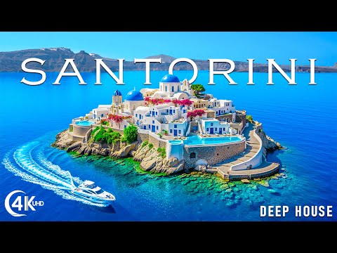 Видео: Санторини 4K UHD | Дип-хаус • Средиземноморский рай • Океанская релаксация 🌴🎶