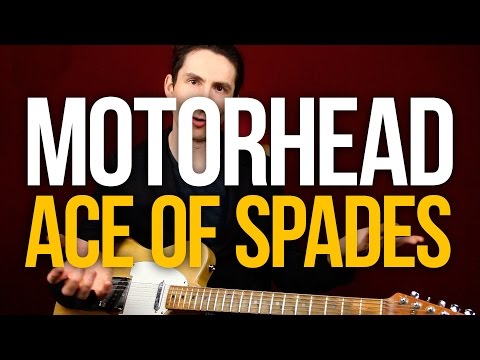 Видео: Урок как играть Motorhead Ace Of Spades с табами - Уроки игры на гитаре Первый Лад