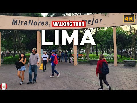 Видео: Лима, ПЕРУ - пешеходная экскурсия по Мирафлоресу, красивый и оживленный район, парк Кеннеди