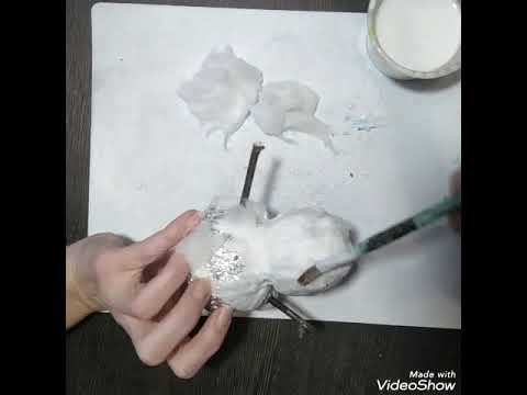 Видео: Снеговик из ваты/простой. 1 часть