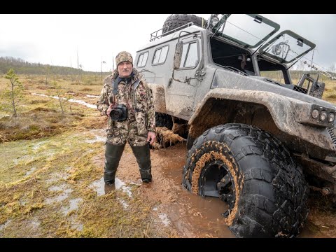 Видео: Вездеход Трэкол засадили в болоте.(Got stuck in a swamp on Trecol).
