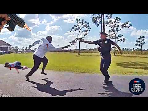 Видео: Жестокие моменты противостояния полиции безрассудным преступникам. Вы бы не поверили, если бы не ...