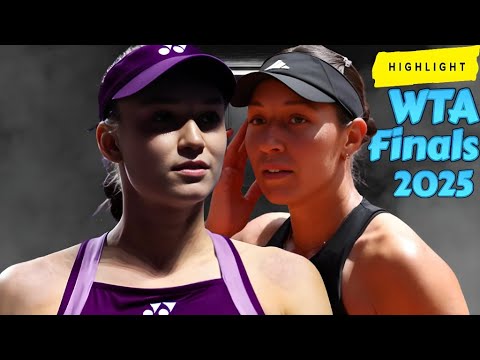 Видео: Елена Рыбакина vs Джессика Пегула лучшие моменты | Финал WTA 2025, полуфинал