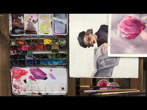 Видео: Как сделать красивый фон в акварели. Какие цвета нужно смешать?