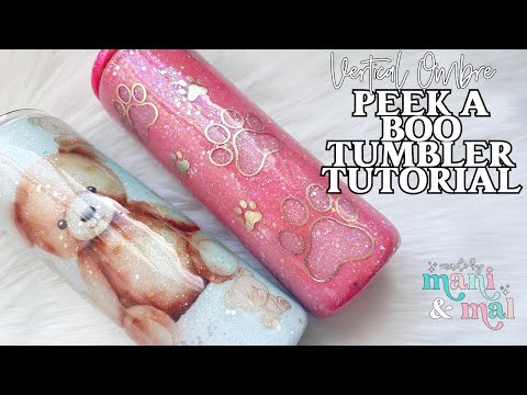 Видео: Урок по созданию вертикального стакана с блестками Ombre Peek A Boo