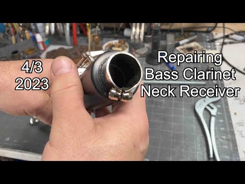 Видео: Ремонт приёмника бас-кларнета - 03.04.2023, ремонт духового инструмента
