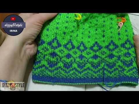 Видео: жаккард КАК ДЕЛАТЬ УБАВКИ в двустороннем жаккарде, попетельно @dizzy51styleIrinaKozhevnikova