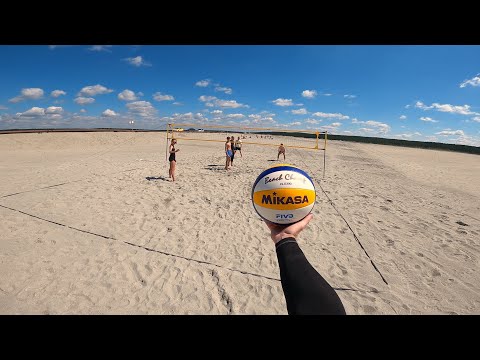 Видео: Волейбол от первого лица | BEACH VOLLEYBALL FIRST PERSON | DESERT GAME | BEST MOMENTS | 76 episode