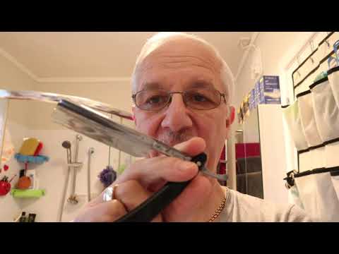 Видео: Экспериментальная заточка опасной бритвы Olympia 1964 VS Darwin Rolls razor shaving