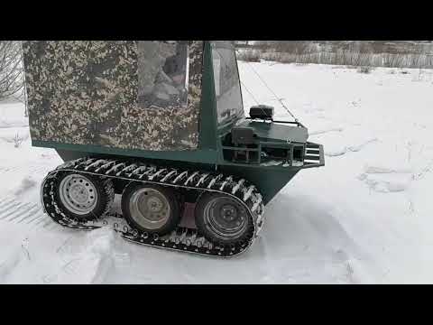 Видео: Зимние покатушки на гусеничном вездеходе