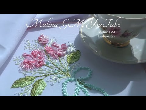 Видео: Вышивка: Бразильская Роза 🌸🌸🌸