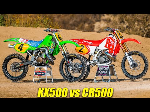 Видео: Kawasaki KX500 против Honda CR500 — журнал Motocross Action