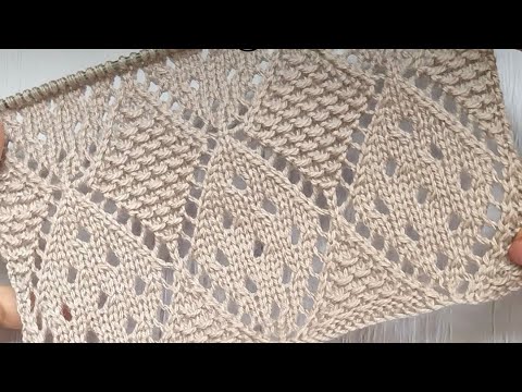 Видео: Трендовые узоры спицами✨ Всевозможные «ромбы». Схемы.