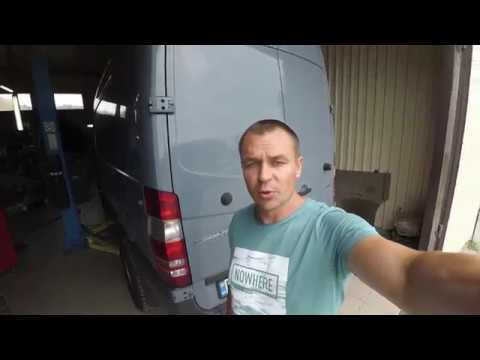 Видео: До Установка пневмоподвески на Mercedes-Benz Sprinter