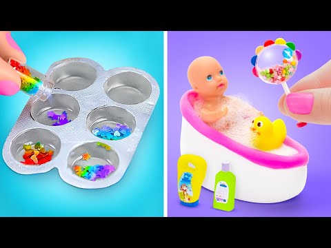 Видео: Сэм стал нянькой! 👶10 крутых поделок и лайфхаков для малыша Барби!