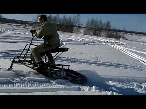 Видео: самодельный снегоход - быстро, легко и просто.