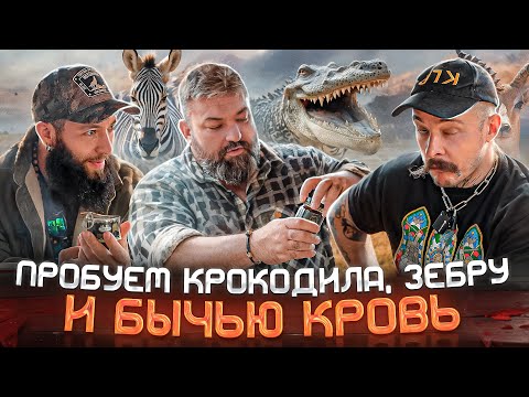 Видео: Пробуем крокодила, зебру и бычью кровь с Блудом!