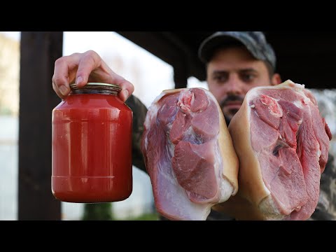 Видео: ВКУСНЕЕ РУЛЬКИ ВЫ НЕ ПРОБОВАЛИ. МЯСО В ДОМАШНЕМ ТОМАТНОМ СОКЕ