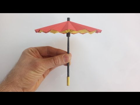 Видео: Японский зонтик ☂️ из бумаги ОТКРЫВАЕТСЯ и ЗАКРЫВАЕТСЯ; Japanese paper umbrella OPEN and CLOSE