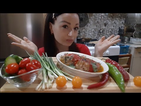 Видео: MUKBANG🌶🍅🥒🧅Перцы#мукбанг#неасмр#