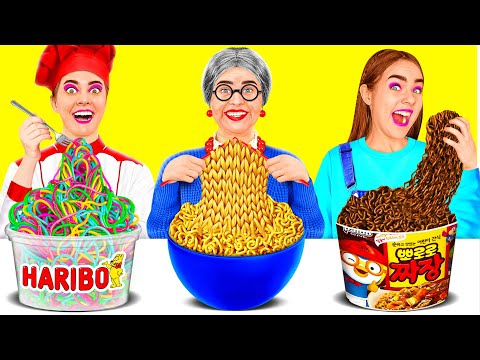 Видео: Кулинарный Челлендж: Я против Бабушки | Потрясающие Кухонные Хитрости от Best Funny Challenges