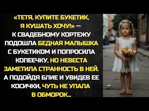 Видео: К свадебному кортежу подошла малышка с букетиком и попросила денег на покушать, а едва невеста...