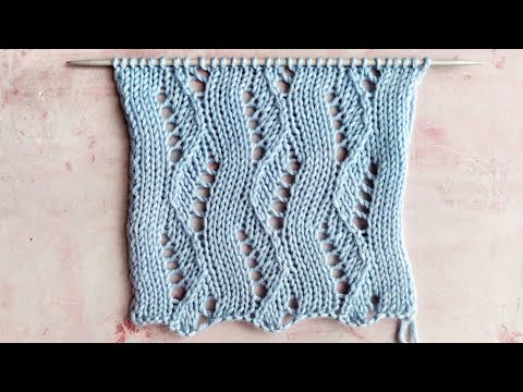 Видео: Лаконичные вертикальные дорожки 🌿 Лёгкий ажурный узор спицами