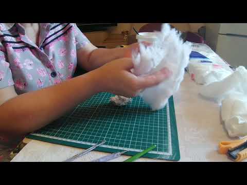 Видео: Ватная игрушка Кащей. Лепим лицо.