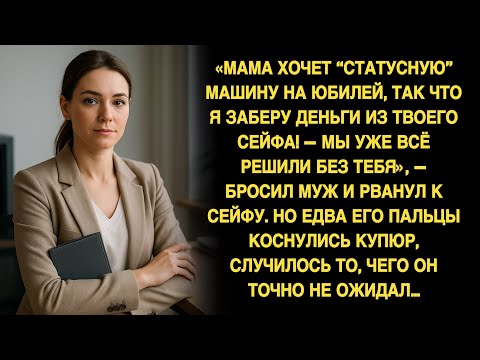 Видео: Свекровь потребовала машину ко дню рождения, муж пошёл за деньгами к моему сейфу, но не тут-то было.