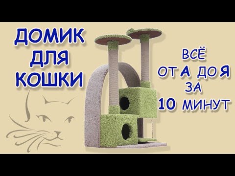 Видео: Когтеточка с аркой - Игровой комплекс  для кошки.  Весь процесс за 10 минут  (ускоренное видео)