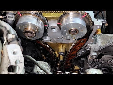 Видео: 2.4 chrysler dodge avenger метки ГРМ (2.4 метки цепи ГРМ)