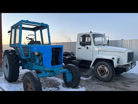 Видео: Настало время подогреваться) газон и мтз