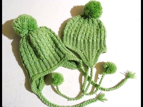 Видео: Вяжем спицами - шапочка с ушками. Часть 1/ Knitting hat with ears