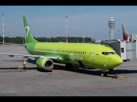 Видео: Взлет из Пулково Boeing 737-800 S7 Airlines