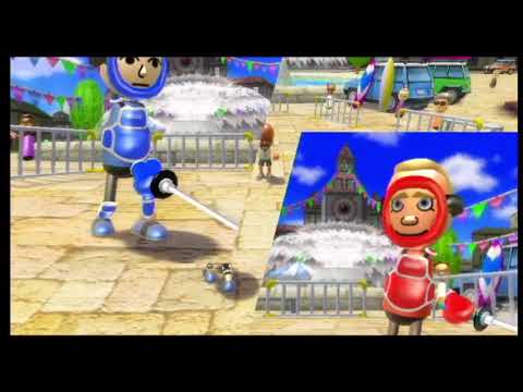 Видео: Wii Sports Resort Фехтование Скоростная Нарезка Все Штампы