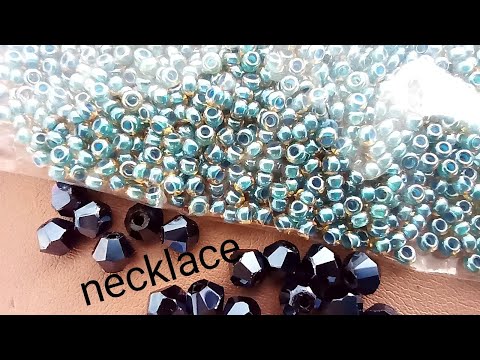 Видео: Necklace. Колье из бисера и биконусов