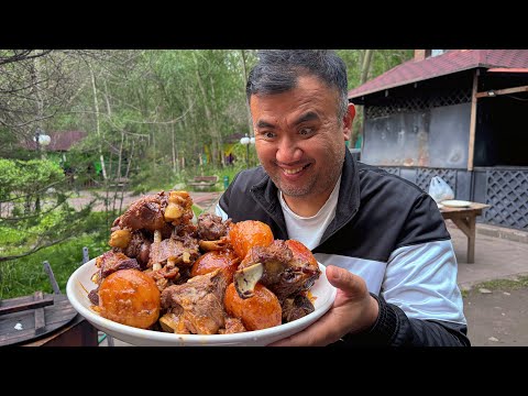 Видео: КАЗАН КЕБАБ В ГОРАХ АЛМАТЫ, ВКУС ОТ КОТОРОГО СНОСИТ КРЫШУ, РЕЦЕПТ ОТ РУСЛАНА
