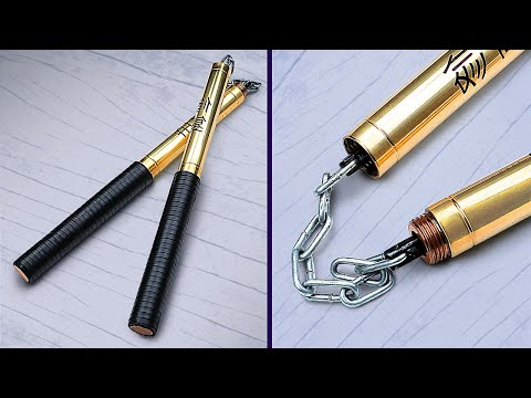 Видео: Нунчаки из латунной трубы | DIY оружие