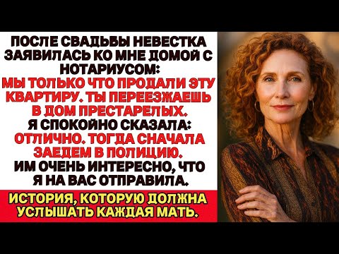 Видео: Моя невестка вышла замуж за моего сына ради моей квартиры Сразу после свадьбы она пришла с нотариусо