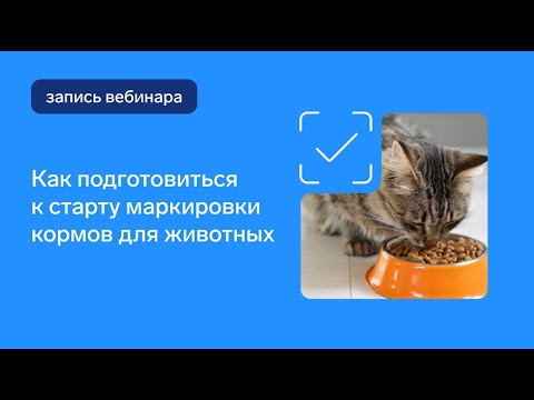 Видео: Как подготовиться к старту маркировки кормов для животных