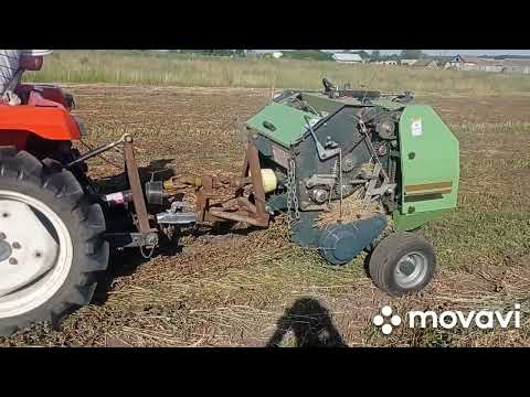 Видео: Сенокос 2022. Рулоним сено трактор Kubota X20 и китайский пресс 0850