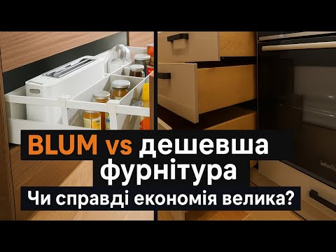 Видео: Фурнітура BLUM чи дешевший аналог — що вигідніше для кухні?