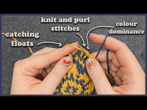 Видео: Как вязать цветную пряжу в континентальном стиле — 4 разных метода