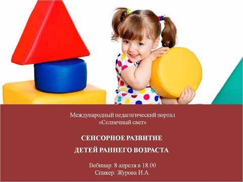 Видео: Вебинар "Сенсорное развитие детей раннего возраста"