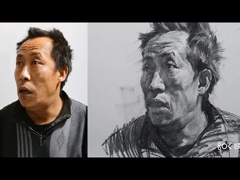 Видео: Научись рисовать портрет человека углем