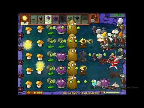 Видео: ВЫЖИВАНИЕ В Plants Vs Zombies! | Ночное выживание и Выживание на заднем дворе.