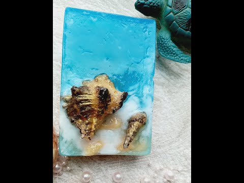 Видео: #мыло#море# Мыло-скраб с манкой "Кусочек моря", с добавлением витамина Е ,маслом рисовых отрубей