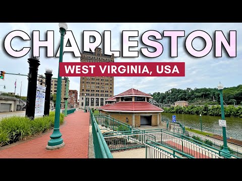 Видео: Пешеходная экскурсия по Западной Виргинии, США: Центр города Шарлстон - 4K